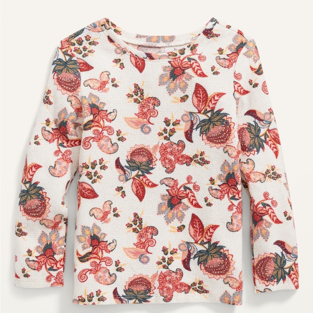 Old Navy Thermal Floral Long Sleeve Top
